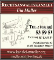 Rechtsanwaltskanzlei Uta Müller Frankfurt an der Oder
