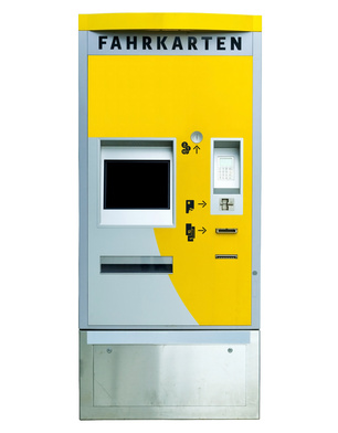 Fahrscheinautomat Darstellung eines Fahrscheinautomates