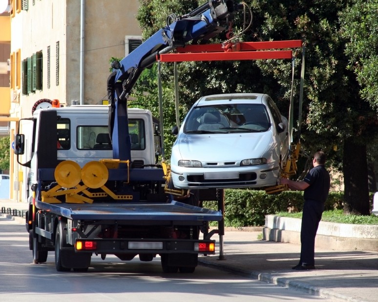 abgeschlepptes Auto abgeschlepptes Auto