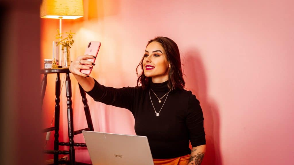 Foto einer Influencerin