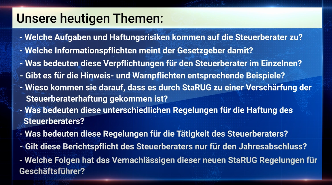 StaRUG un die Risiken für Berater