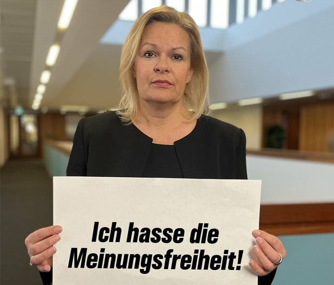 News - rechtsanwalt.com Das streitgegenständliche Faeser-Meme